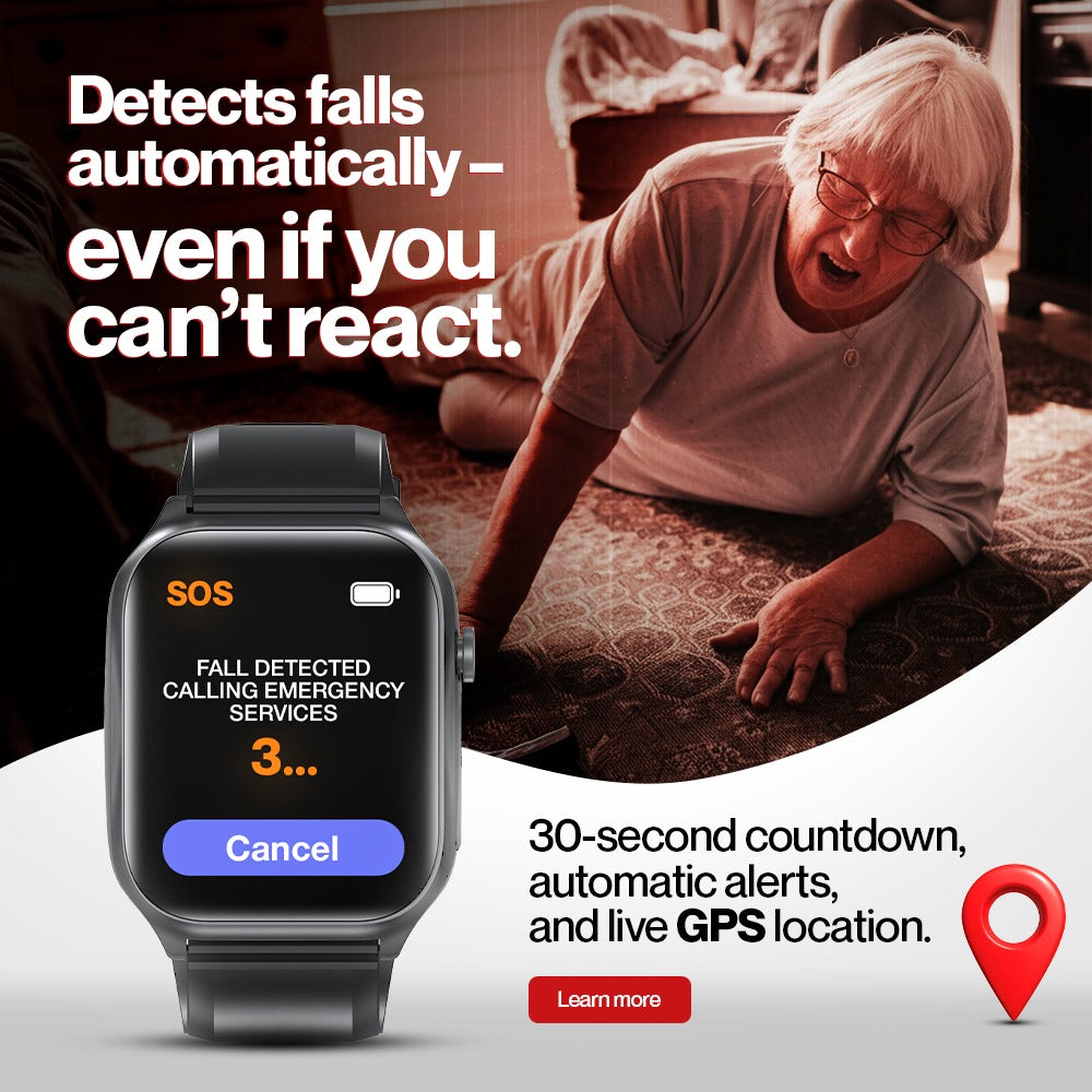 Kardena CARE SOS 3 – 2026 SOS Smartwatchatch with 4G Emergency Call, Fall Detection & GPS