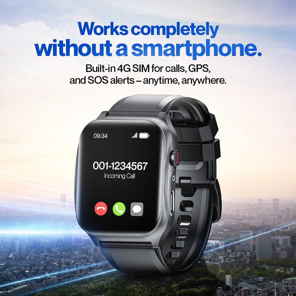 Kardena CARE SOS 3 – 2026 SOS Smartwatchatch with 4G Emergency Call, Fall Detection & GPS