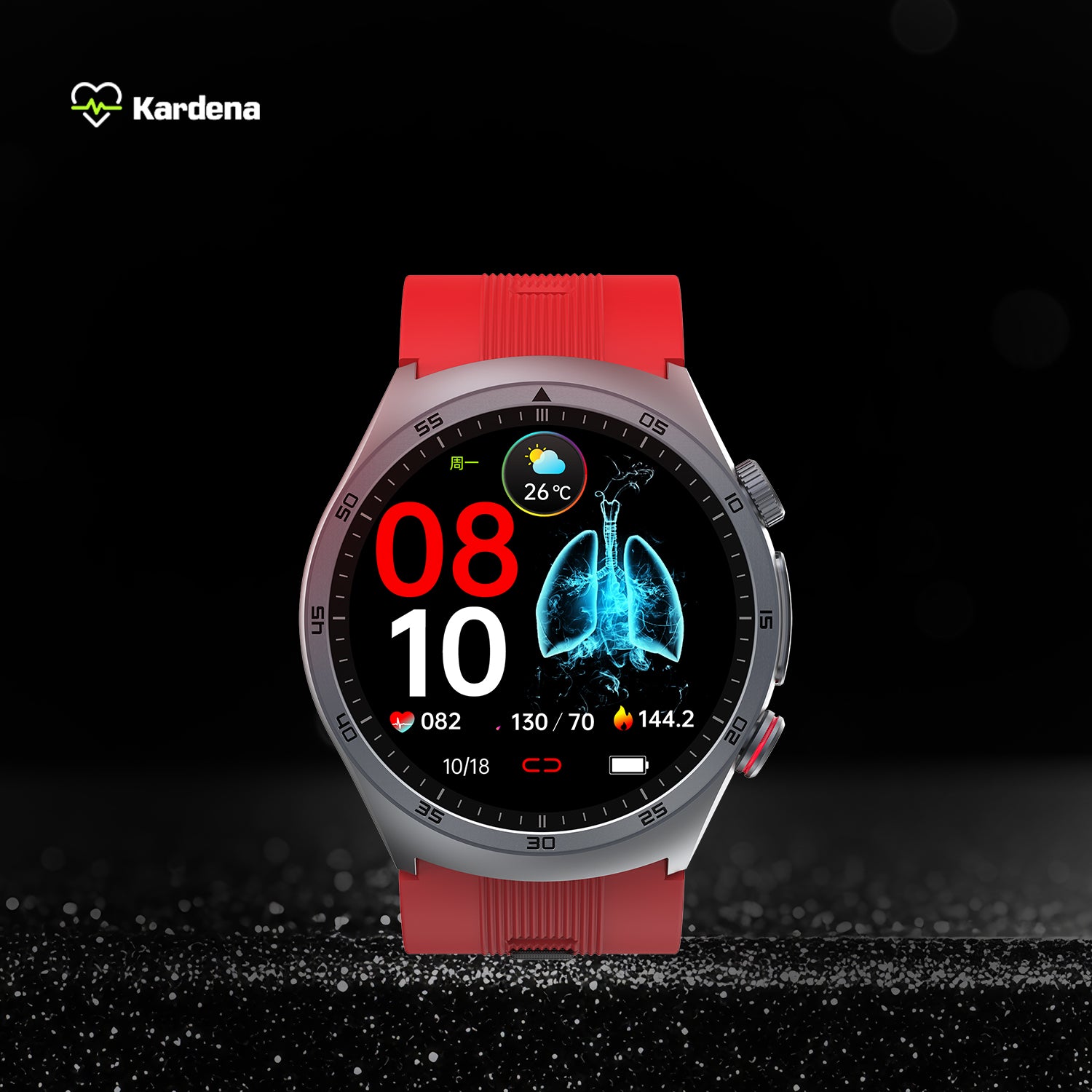 Kardena CARE Air 3 – 2025 Blood Pressure Smartwatch with German Sensor Technology & Microairbag
