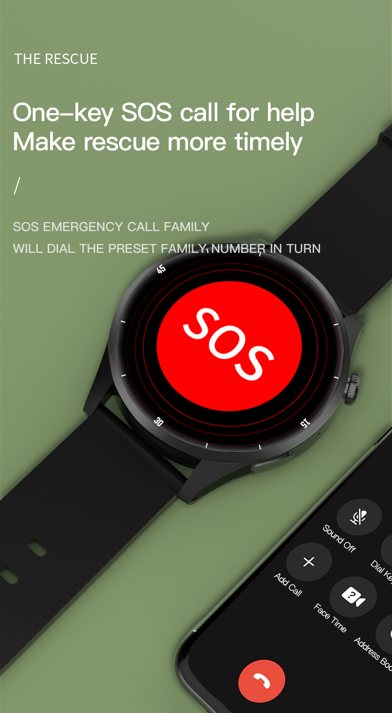 Kardena® CARE SOS 2 – Pametna ura z zaznavanjem padcev in GPS-om
