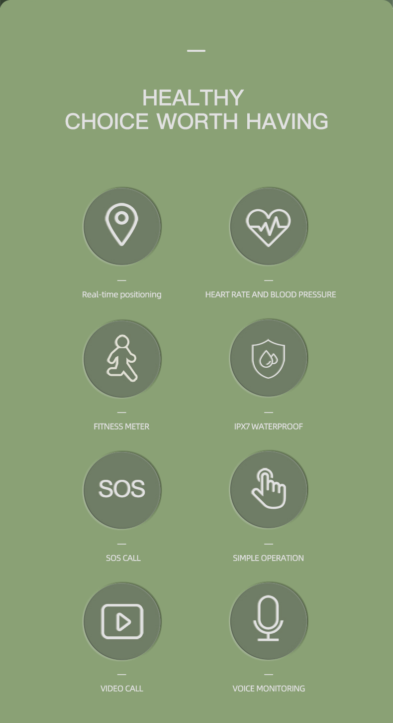 Kardena® CARE SOS 2 – Pametna ura z zaznavanjem padcev in GPS-om